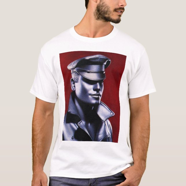 Man in Leather T-Shirt (Front)