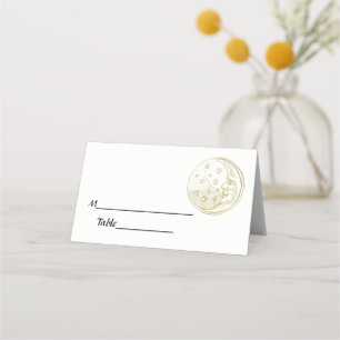 Man in Moon Stars Gold Escort Cards Place Cards