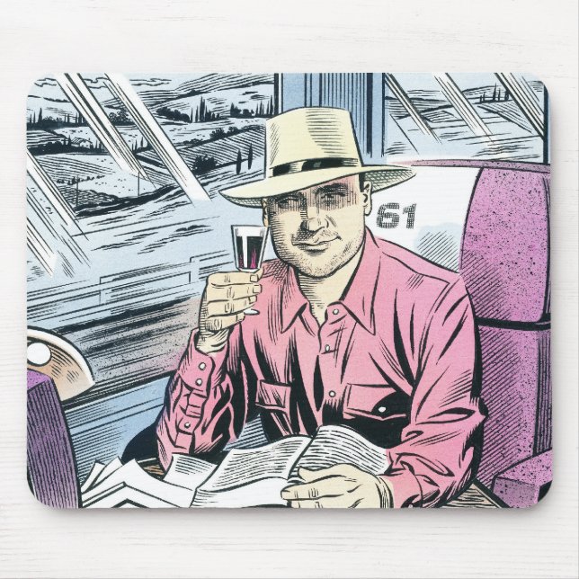 Man in Seat 61 mousemat Mouse Pad (Front)