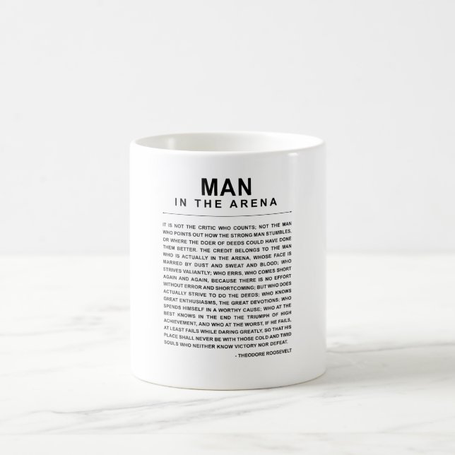 Man In The Arena - Daring Greatly Coffee Mug (Center)