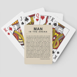 Man In The Arena - Daring Greatly Playing Cards