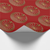 Man in the Maze - gold Wrapping Paper (Corner)