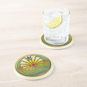 MAN IN THE MAZE landscape + your background Coaster