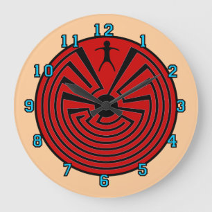 Man In The Maze Large Clock