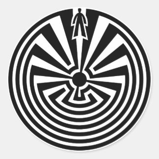 Man in the Maze, Native Americans, Itoi, Papago Classic Round Sticker