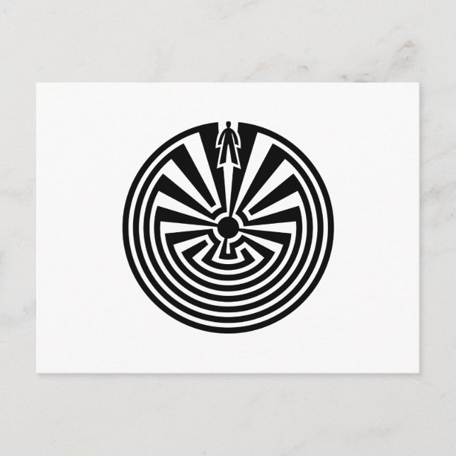 Man in the Maze, Native Americans, Itoi, Papago Postcard (Front)