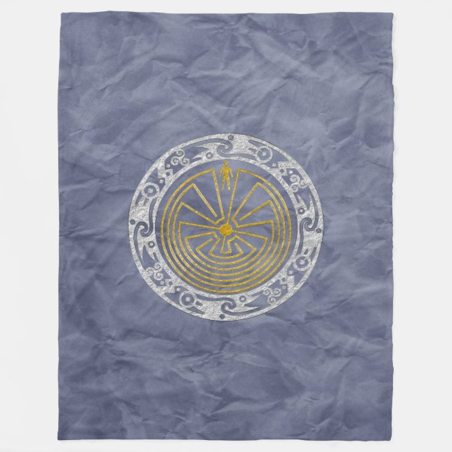 MAN IN THE MAZE ornament + your background Fleece Blanket (Front)