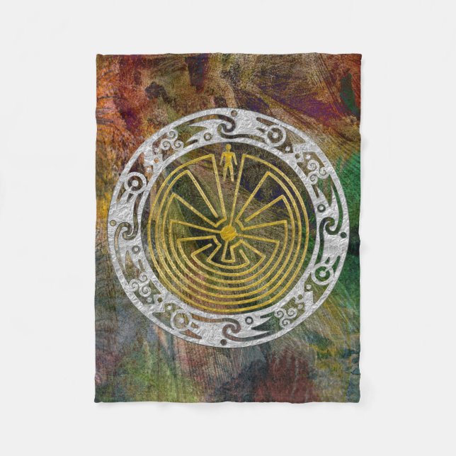 MAN IN THE MAZE ornament + your background Fleece Blanket (Front)
