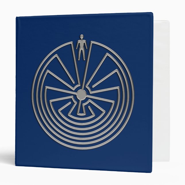 MAN IN THE MAZE silver + your background Binder (Front/Inside)