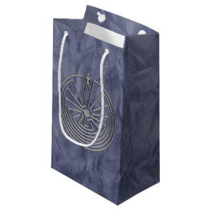 MAN IN THE MAZE silver + your background Small Gift Bag