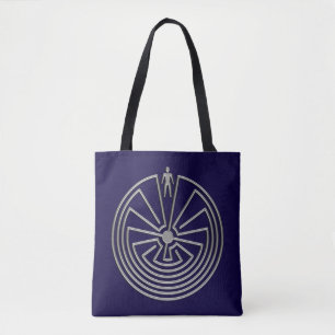 MAN IN THE MAZE silver + your background Tote Bag