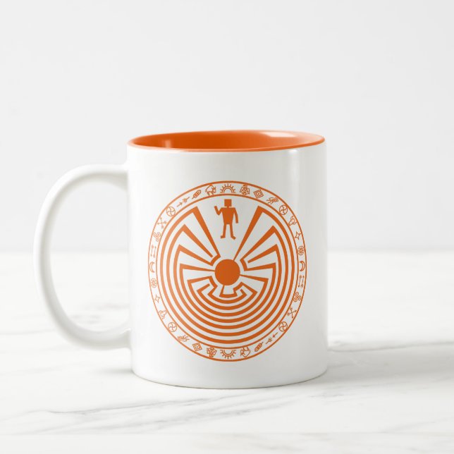 Man in the Maze Two-Tone Coffee Mug (Left)