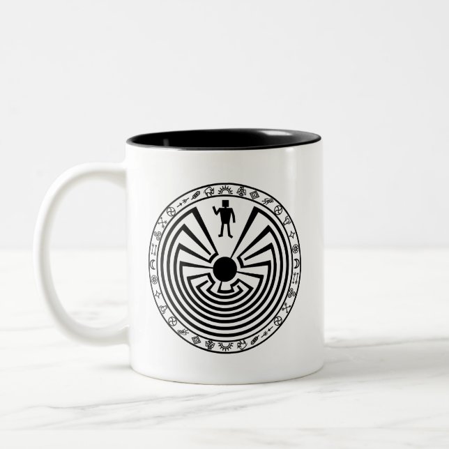 Man in the Maze Two-Tone Coffee Mug (Left)