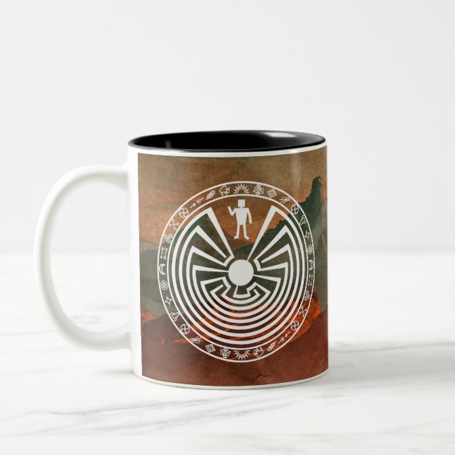 Man in the Maze Two-Tone Coffee Mug (Left)