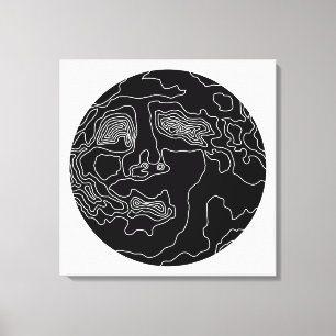 man in the moon canvas print