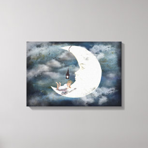 Man in the Moon Canvas Print