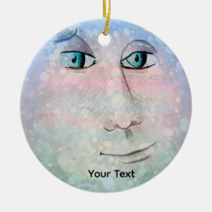 Man in the Moon Ceramic Ornament