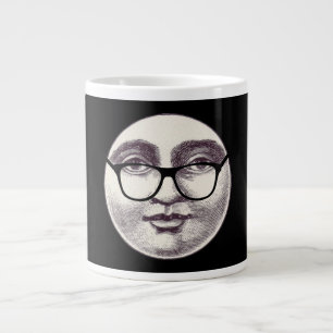 Man in the moon vintage full face eye glasses  large coffee mug