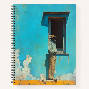 Man in the Shade - A Rustic Cuban Scene Notebook