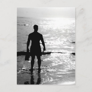 Man in the sunrise postcard