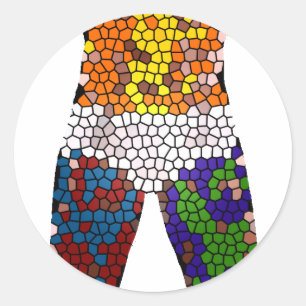 Man in Underwear Classic Round Sticker