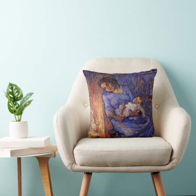 Man is at Sea by Vincent van Gogh Throw Pillow (Chair)