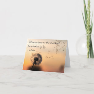 Man is Free Voltaire Quote Card