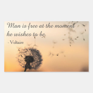 Man is Free Voltaire Quote Sticker