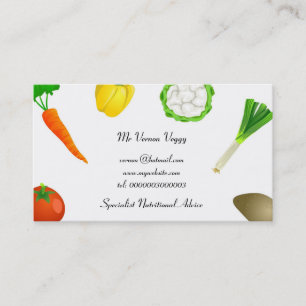 Man Juggling Vegetables Business Card