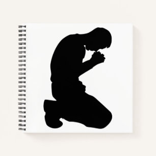 MAN KNEELING IN PRAYER NOTEBOOK