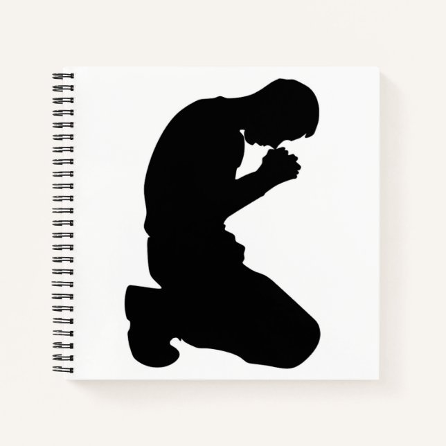 MAN KNEELING IN PRAYER NOTEBOOK (Front)