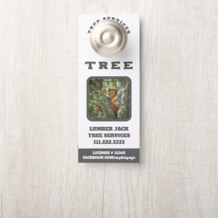 *~* Man Lumber Jack QR Tree Services Door Hanger