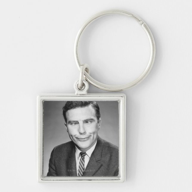 Man Making Face Keychain (Front)