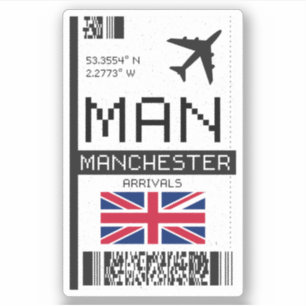 MAN Manchester, England Airport Boarding Pass