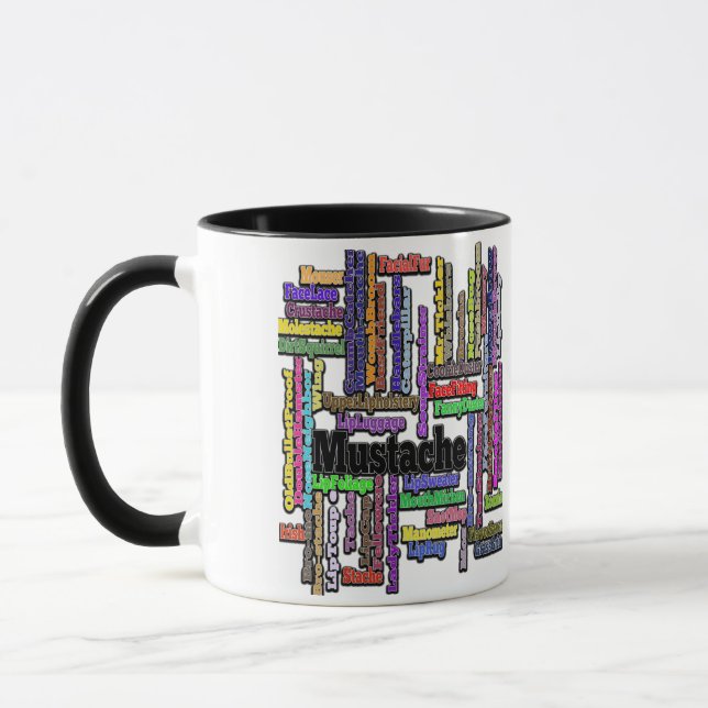 Man Mug Funny Text Moustache Moustache Caterpillar (Left)