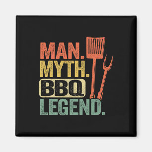Man Myth Bbq Legend Barbecue Grilling Dad Grillfat Magnet