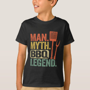 Man Myth Bbq Legend Barbecue Grilling Dad Grillfat T-Shirt
