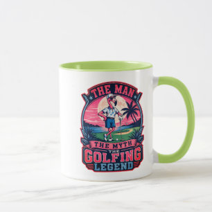 Man Myth Golfing Legend Flamingo Golfers Humour Mug