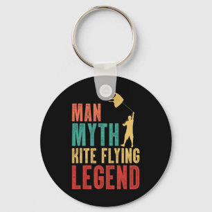 Man Myth Kite Flying Legend Kite Climbing Stunt Ki Keychain