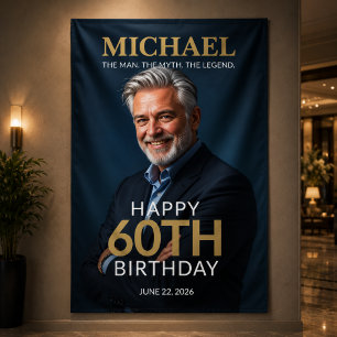 Man Myth Legend 60th Birthday Banner