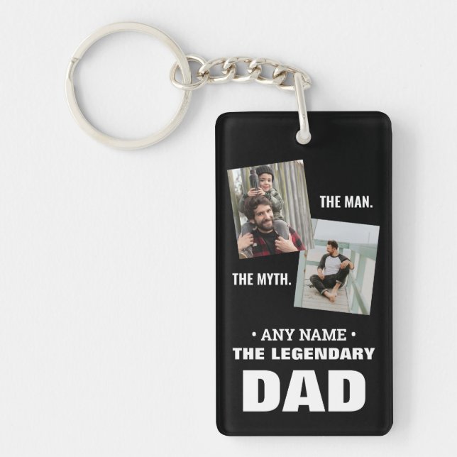Man Myth Legend Dad Personalized Father's Day Keychain (Front)