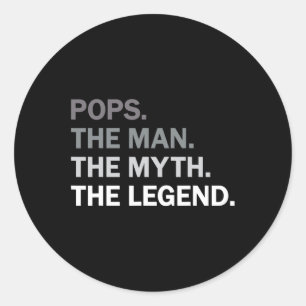 Man Myth Legend Grandpa Fathers Day Birthday Chris Classic Round Sticker