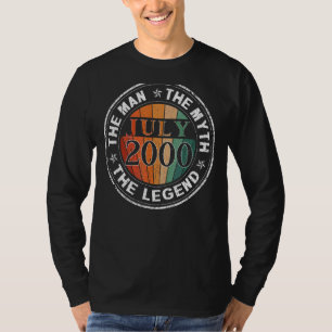 Man Myth Legend July 2000 22nd Birthday 22 Years T-Shirt