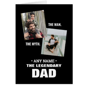 Man Myth Legend Papa Carte de Fête des pères perso