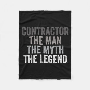 Man Myth The Legend Contractor Dad Funny General C Fleece Blanket