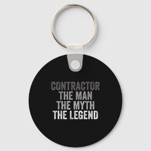 Man Myth The Legend Contractor Dad Funny General C Keychain