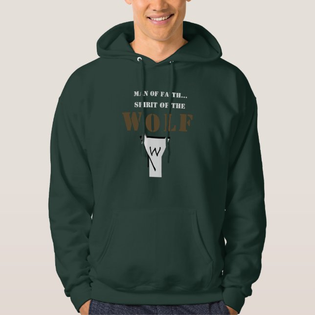 Man of Faith Spirit of Wolf Hoodie (Front)