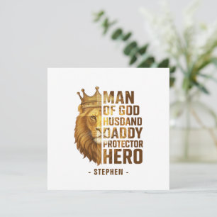 Man of God Lion Crown Design – Husband, Daddy