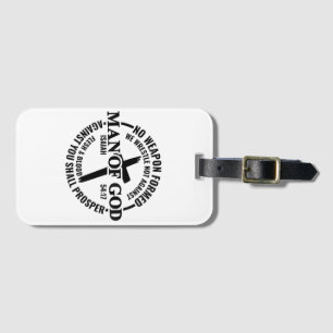 Man of God, No Weapon Formed Against Me Shall Pros Luggage Tag