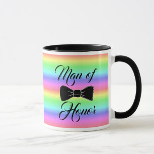 Man of Honour Black Bow Tie Coffee Mug